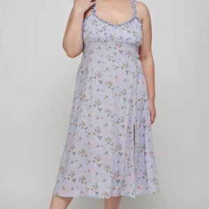 Floral Midi Dress in Lavender